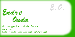 endre onda business card